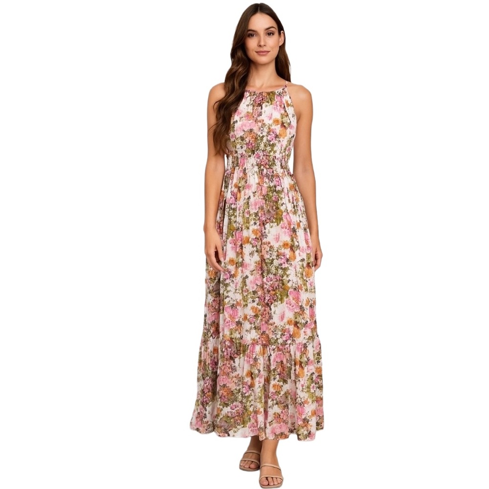 Stefanel (Italy)‎ Floral Cotton Lined Maxi Dress